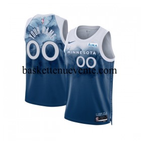 Maillot Basket Minnesota Timberwolves Personnalisé Nike 2023-2024 City Edition Bleu Swingman - Homme
